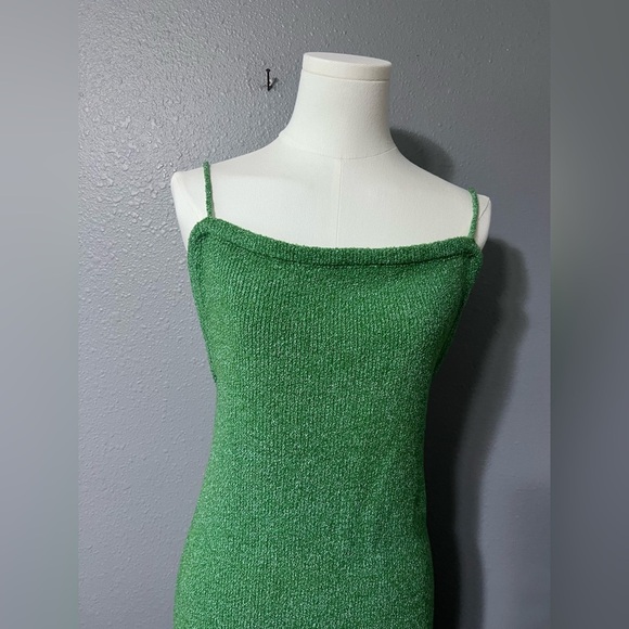 NWT Showpo Womens Green Knit Dress Sz 8 US Strappy Summer Wedding Guest NEW! - Picture 4 of 9